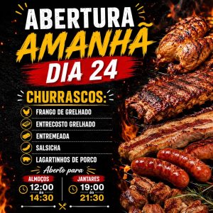 Read more about the article Nova Casa de Churrascos Abre Portas Dia 24 com Sabores Tradicionais na Grelha!